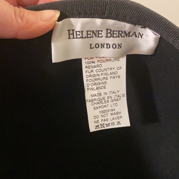 Helene Berman Fox Fur Pom Pom Cap - Picture 5 of 6